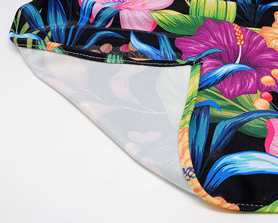 dettaglio cuciture sciarpa in poliestere semi lucido