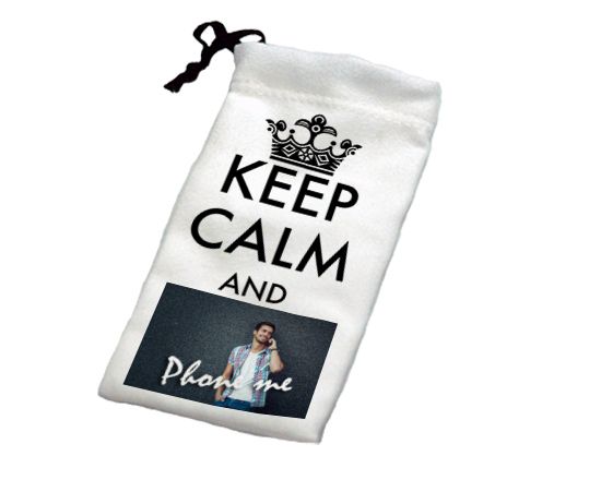 Portacellulare in tessuto personalizzato Keep Calm
