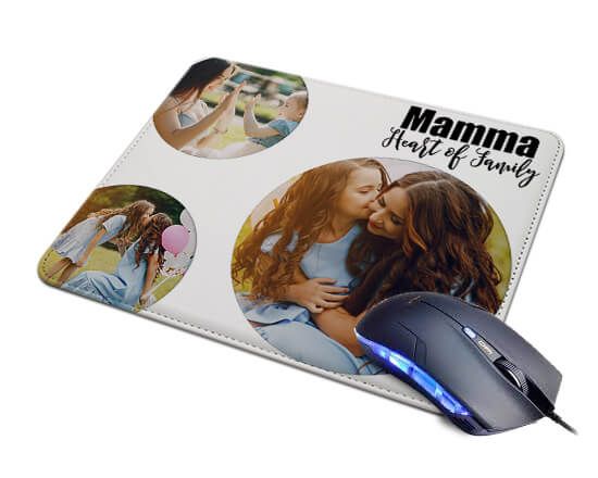 Tappetino Mouse in Pelle Citazione mamma