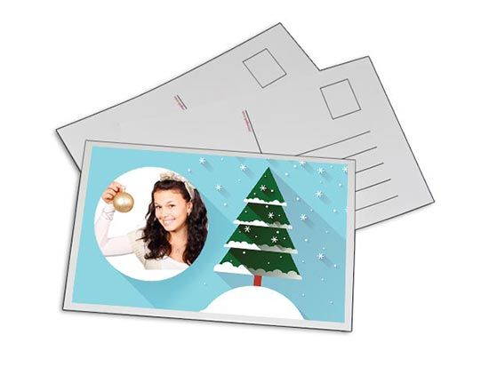 Cartolina personalizzata con albero di Natale