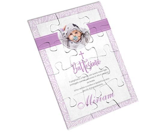 Puzzle magnetico con grafica viola