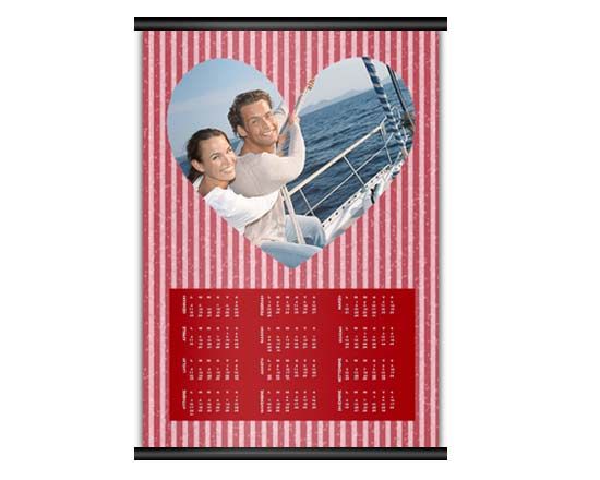 Gafica di S. valentino su calendario A3 pag. singola