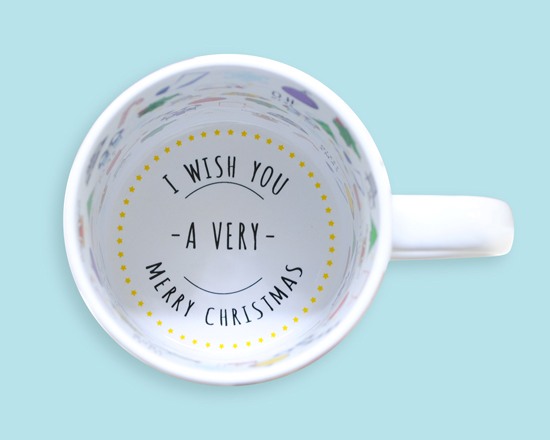 tazza natalizia con interno stampato