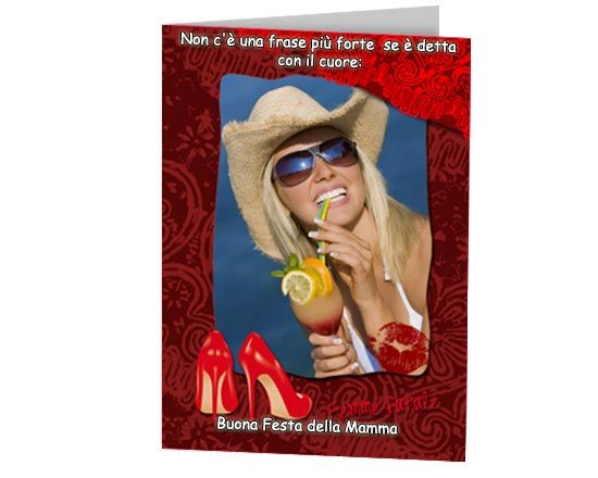 Card personalizzata con grafica donna