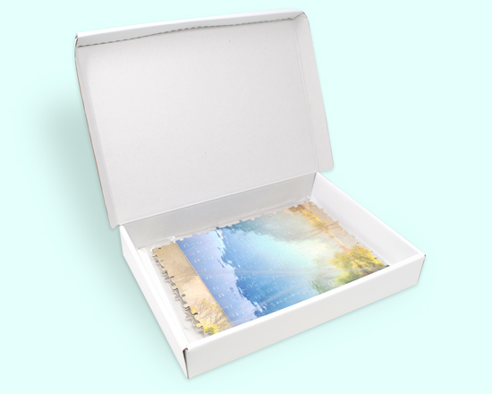 scatola regalo con puzzle