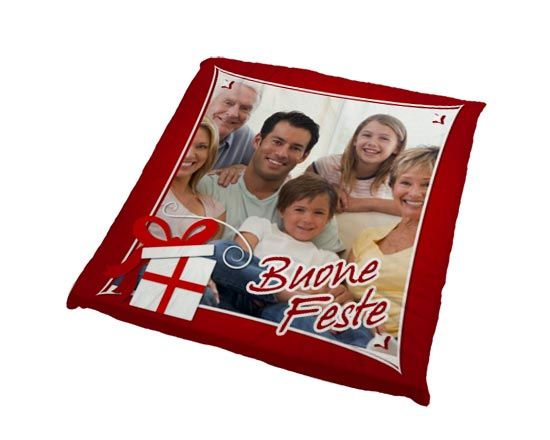 Cuscino per sedia personalizzato con grafica di natale