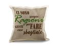 Cuscino quadrato in juta Giusto o sbagliato
