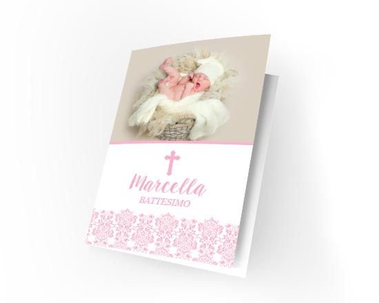 Croce rosa per la tua card in cartoncino
