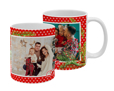 La grafica a pois con bacche natalizie per la tazza