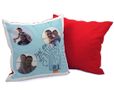 Cuscino quadrato con grafica celeste