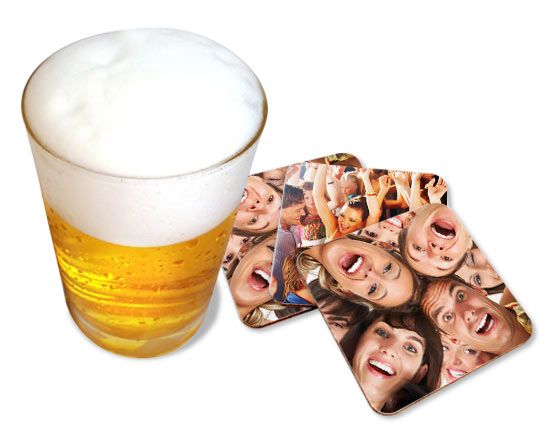 Sottobicchieri in sughero con foto