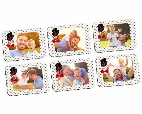 Calamita rettangolare miglior papà pack da 6