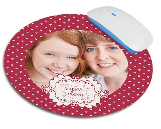 Mousepad rotondo con grafica con cuori