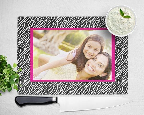 Tagliere personalizzato con grafica zebra