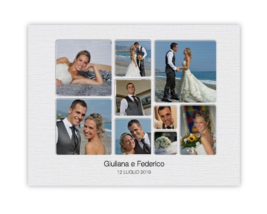 Collage su tela senza telaio White collage