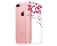 Cover Trasparente iPhone 8 Plus Glitter hearts
