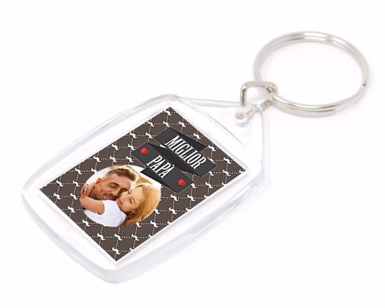 Portachiave Rettangolare in Plastica Miglior papà