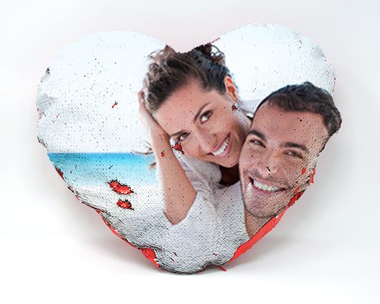 cuscino cuore paillettes