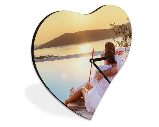 orologio cuore in legno da parete