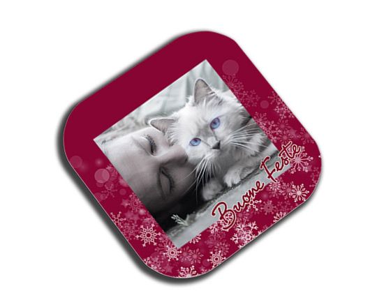 Il sottobicchiere con stelle di neve