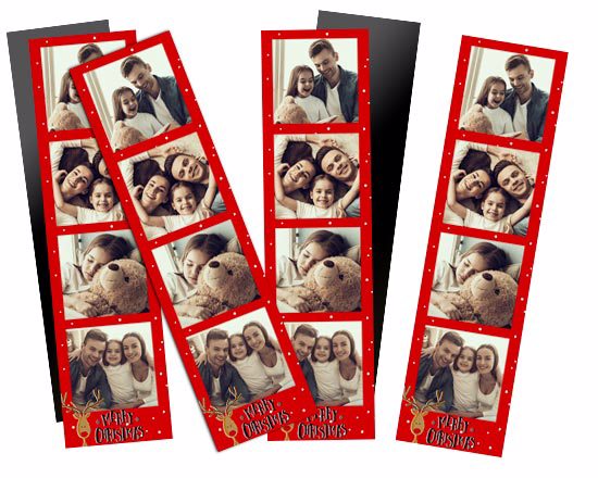 Photostrips magnetiche con grafica Merry Christmas