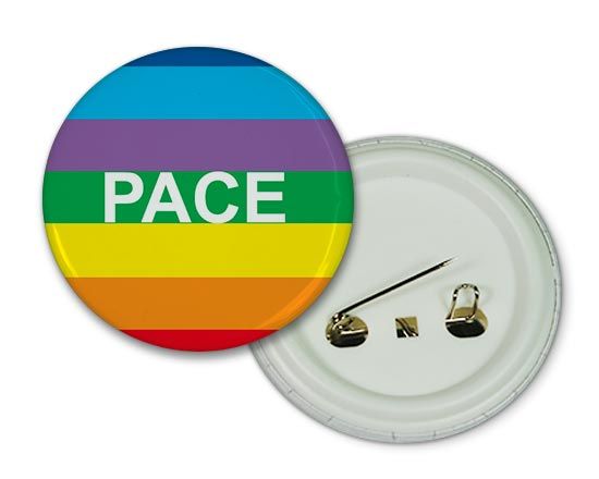 Spilla personalizzata con bandiera della pace