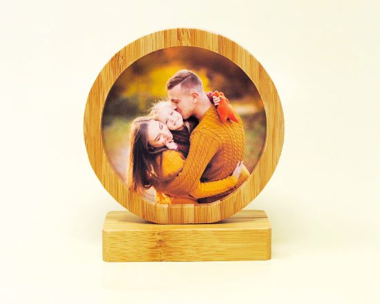 Cornice tonda in bamboo personalizzata