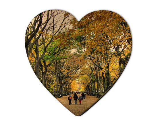 foto su calamita in legno a cuore