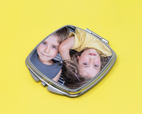 Crea specchietto quadrato personalizzato con foto