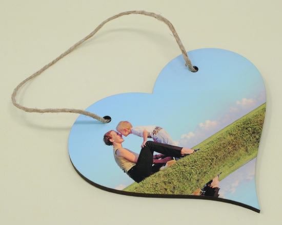 Targa a cuore in legno fronte