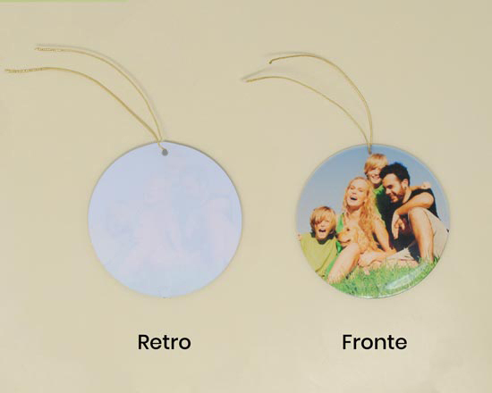 Stampa in alta definizione sul fronte del dischetto in plexiglass