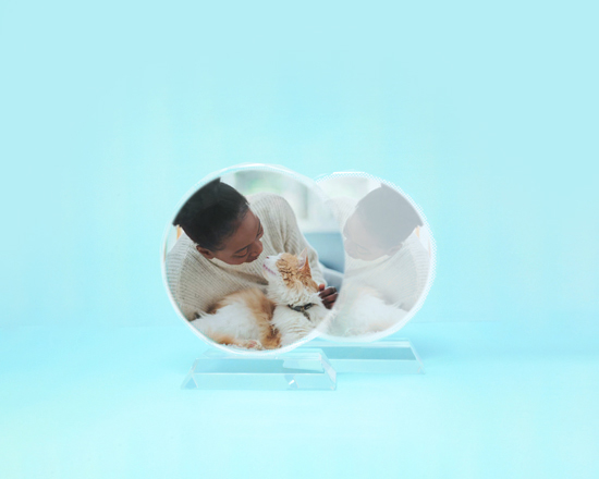 cristallo cerchio personalizzato e foto del retro