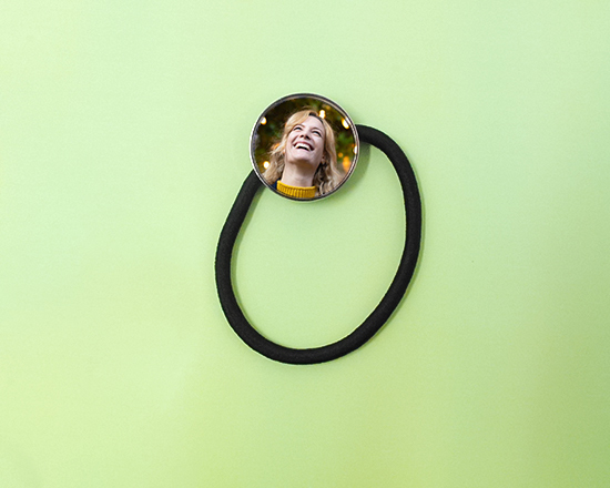 foto stampata su elastico per capelli