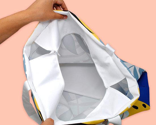 Interno della Borsa mare da personalizzare