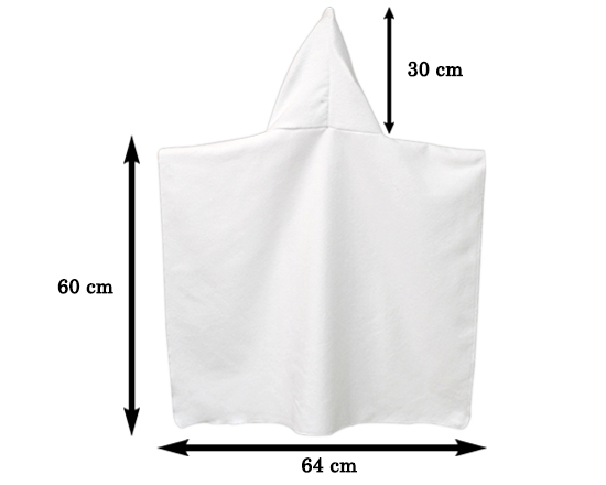 Misura poncho in spugna