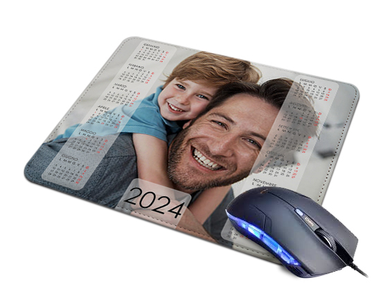 Mousepad in pelle con calendario