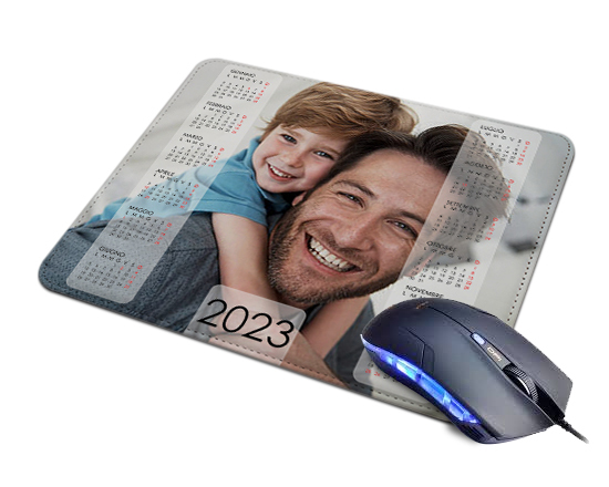 Mousepad in pelle con calendario