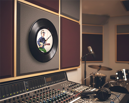 orologio da parete in vinile personalizzato con foto