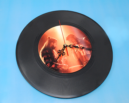 stampa foto su orologio da parete in vinile