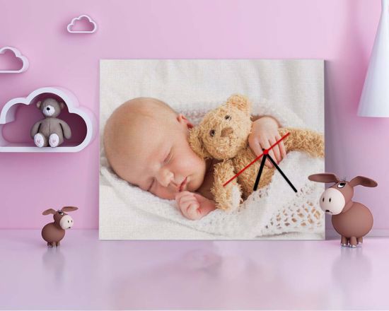 stampa su tela con orologio