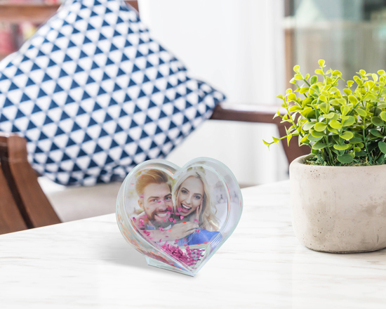 Palla di neve a forma di cuore per arredare i tuoi ambienti