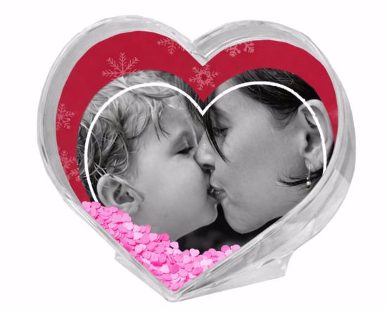 palla di neve cuore grafica red christmas