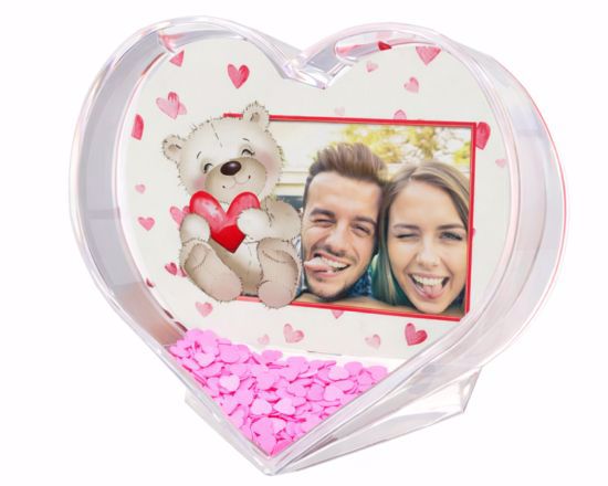 palla di neve cuore grafica teddy bear