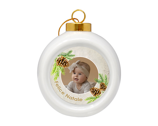 Palline di Natale in ceramica Pigne natalizie