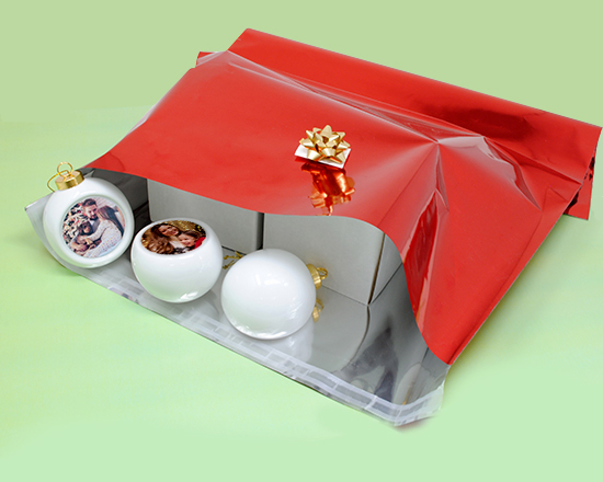 palline di natale in ceramica pack da 6 con gift pack
