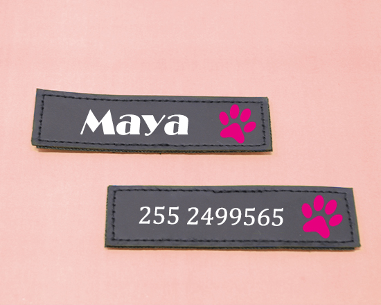 Striscia in velcro removibile per pettorina cane personalizzata