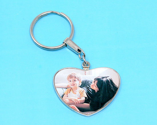 portachiavi a cuore grande in metallo