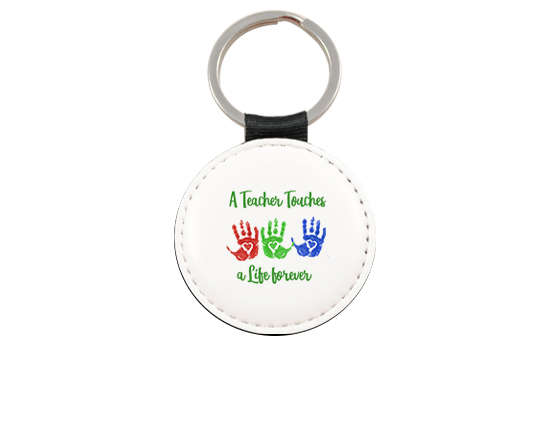 portachiavi in pelle per maestra da personalizzare