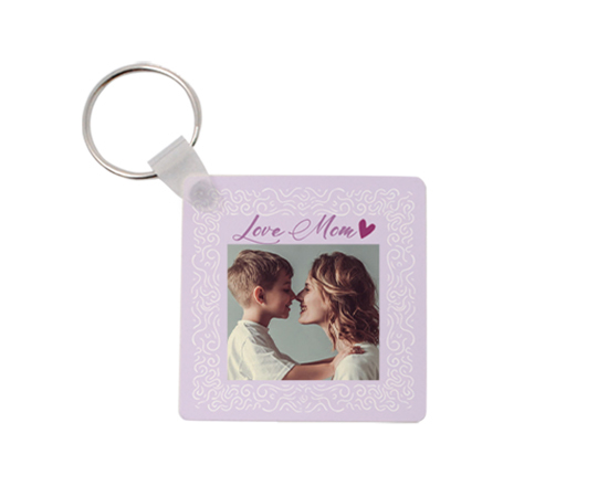 Portachiavi quadrato in masonite Mummy