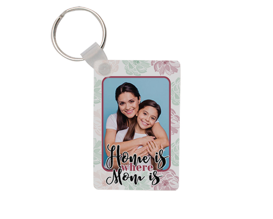 Portachiavi floreale con la tua foto